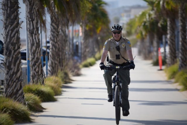 Officer on a bicycle